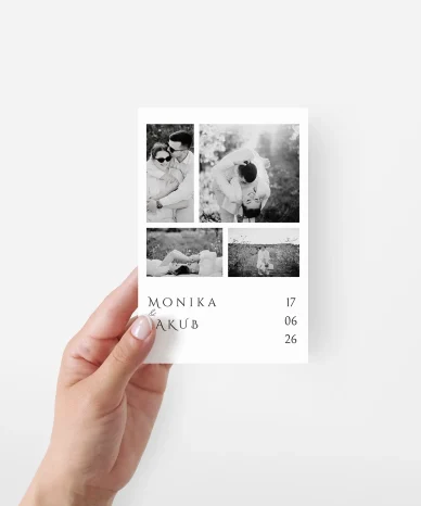 Zaproszenie ślubne z kolażem