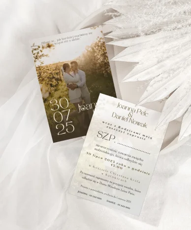 Personalizowane Zaproszenie Ślubne ze Zdjęciem