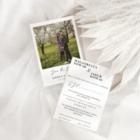 Eleganckie Zaproszenie Ślubne z Personalizowanym Zdjęciem