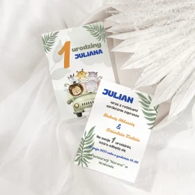 Personalizowane Zaproszenie na Urodziny z Motywem Safari dla Chłopca