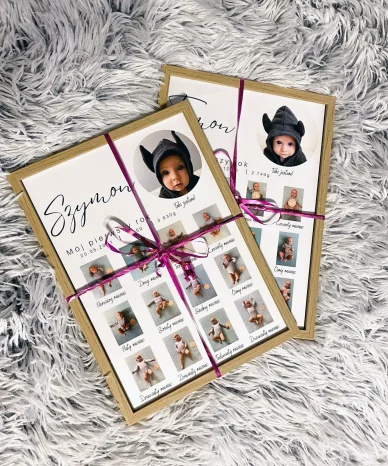 Personalizowana Metryczka Dziecka - 12 Zdjęć z Każdego Miesiąca | PapierowyZakątek.pl Personalizowana Metryczka Dziecka - 12 Zdjęć z Każdego Miesiąca | PapierowyZakątek.pl | metryczka real