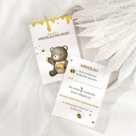 Zaproszenie na Urodziny Roczek w Misiowym Stylu